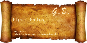 Gipsz Dorina névjegykártya